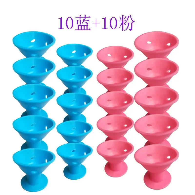 20/set Soft Rubber Hair Care Rollers (Silicone)
