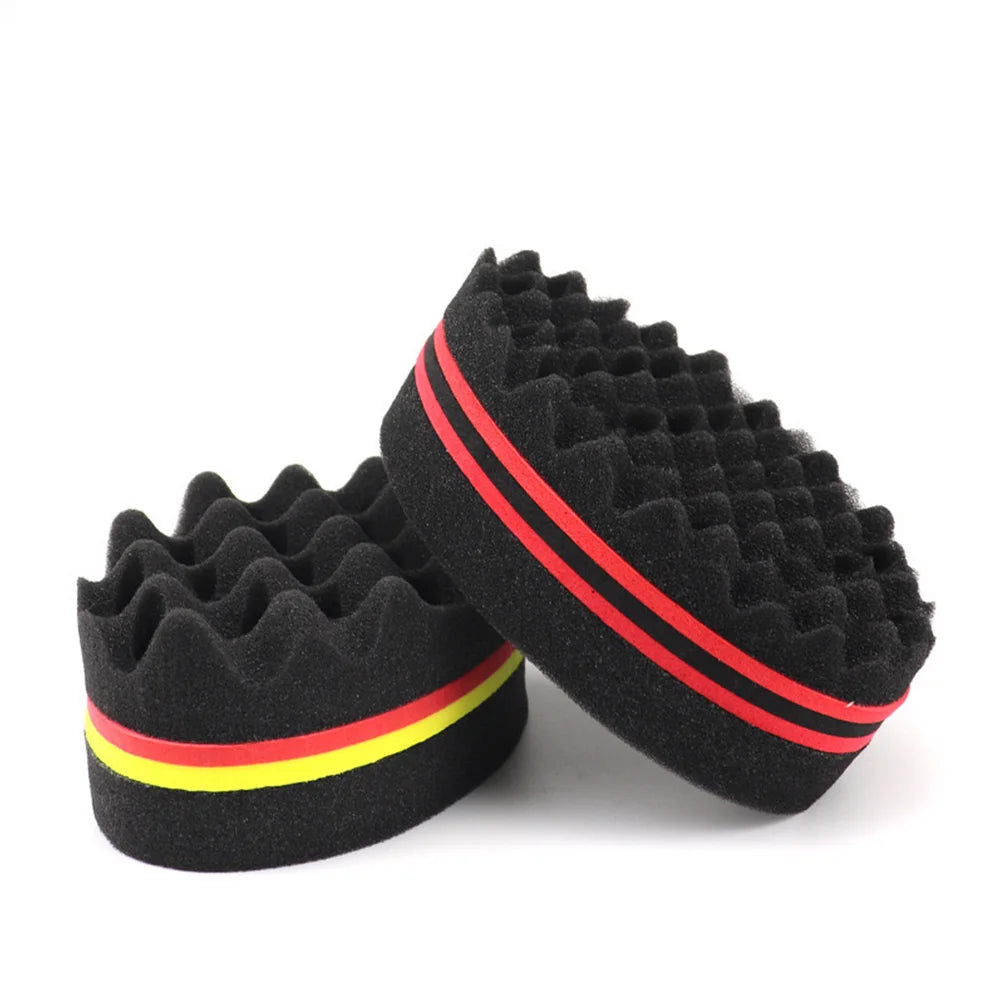 Oval Double Hair Sponge Brush