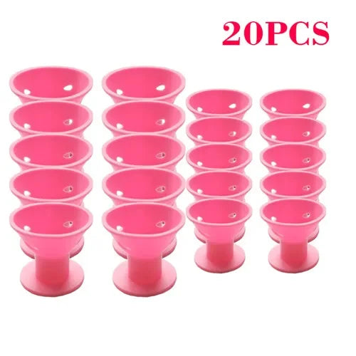 20/set Soft Rubber Hair Care Rollers (Silicone)