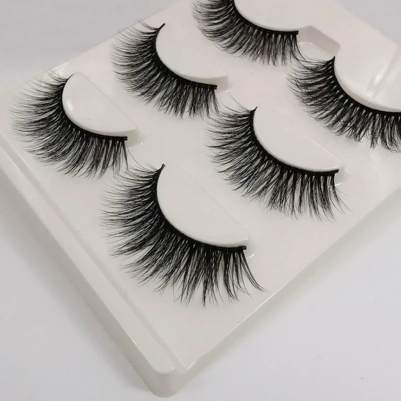 3 pairs 3D Faux Mink Eyelashes
