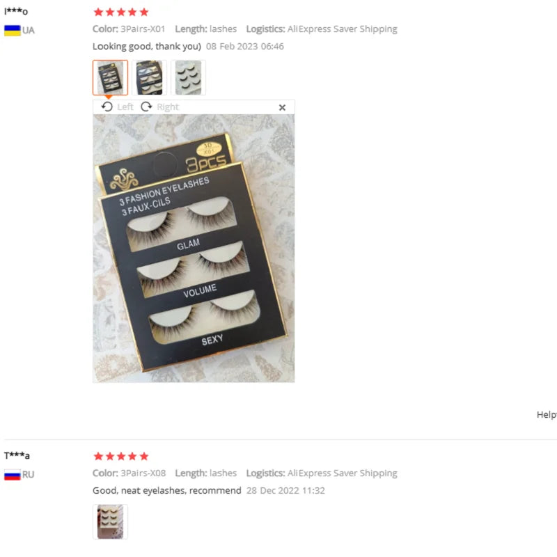 3 pairs 3D Faux Mink Eyelashes