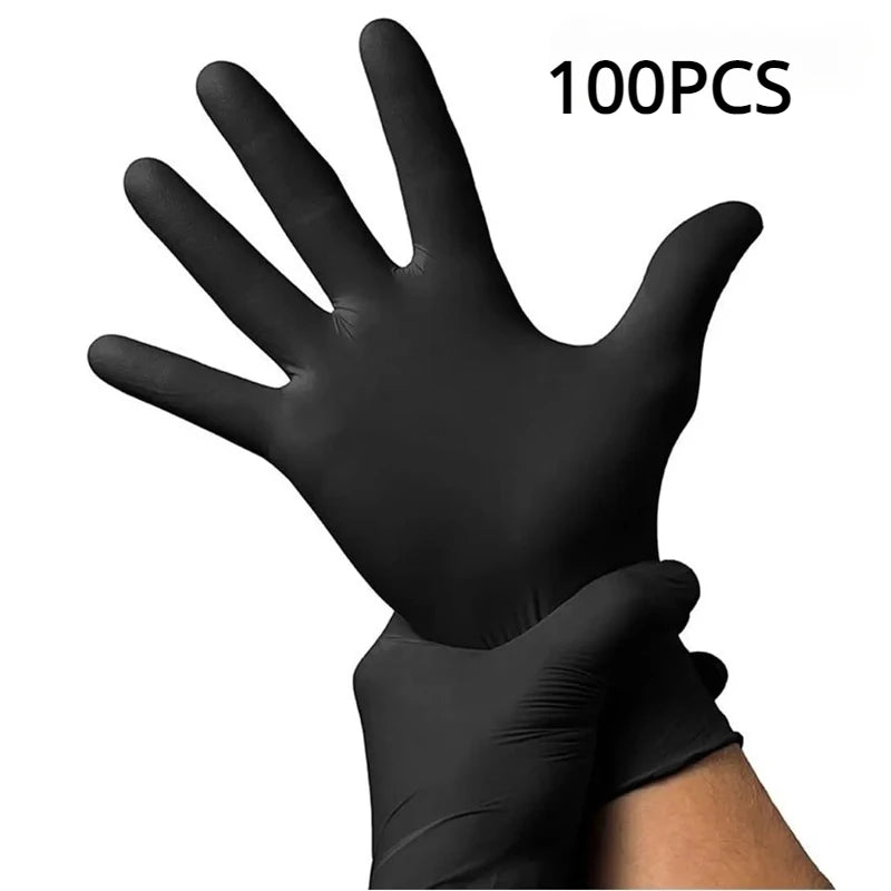 20PCS Black Nitrile Disposable Gloves