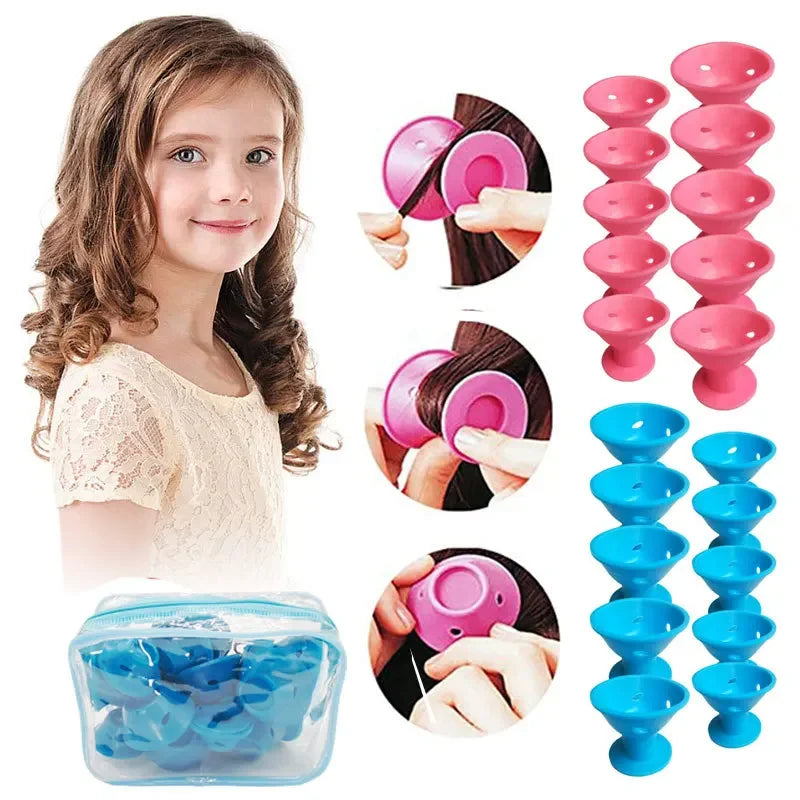20/set Soft Rubber Hair Care Rollers (Silicone)