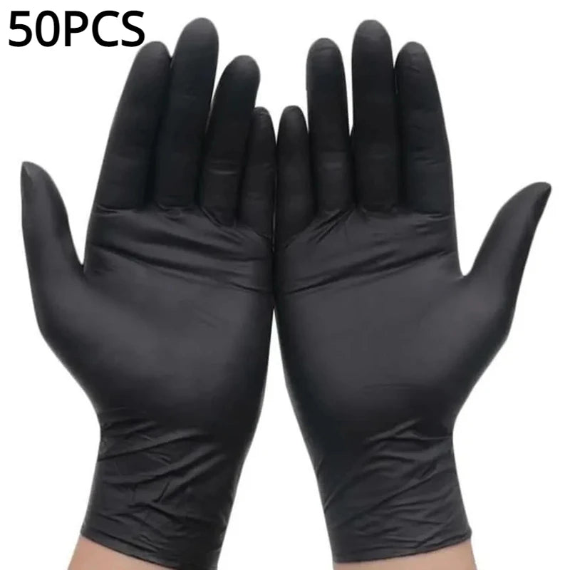 20PCS Black Nitrile Disposable Gloves