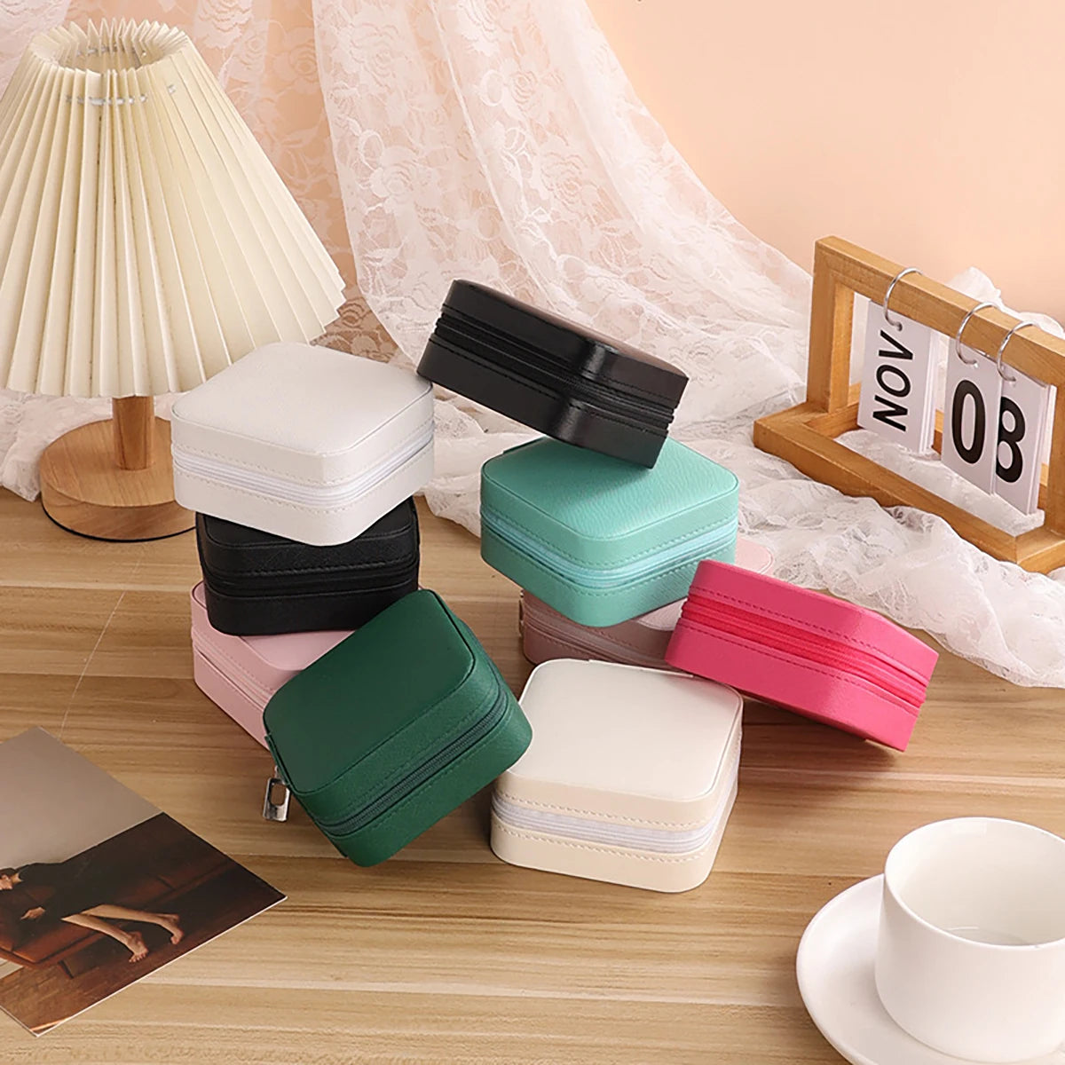 Leather Jewelry Mini Storage Box