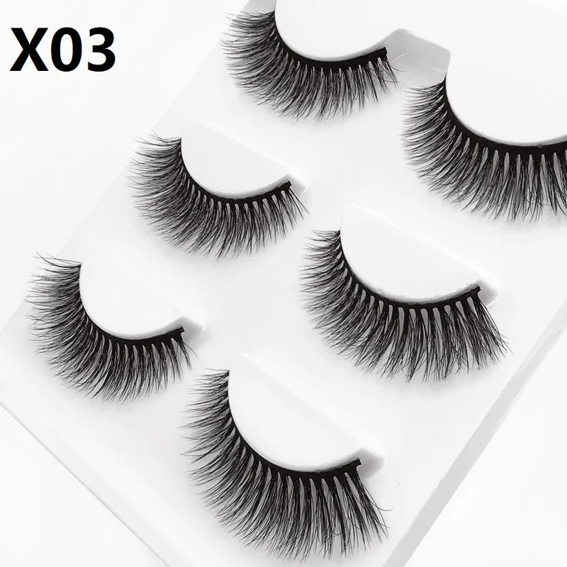 3 pairs 3D Faux Mink Eyelashes