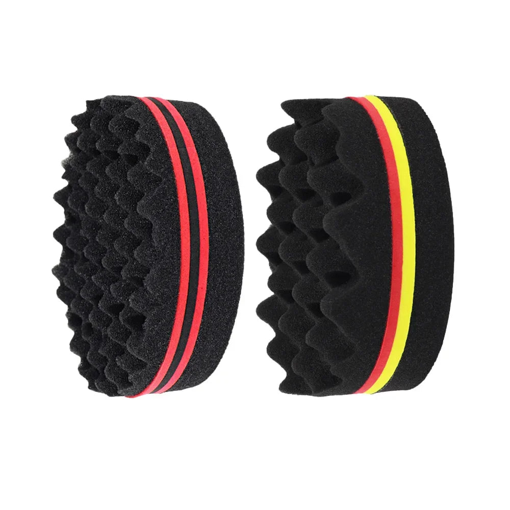 Oval Double Hair Sponge Brush