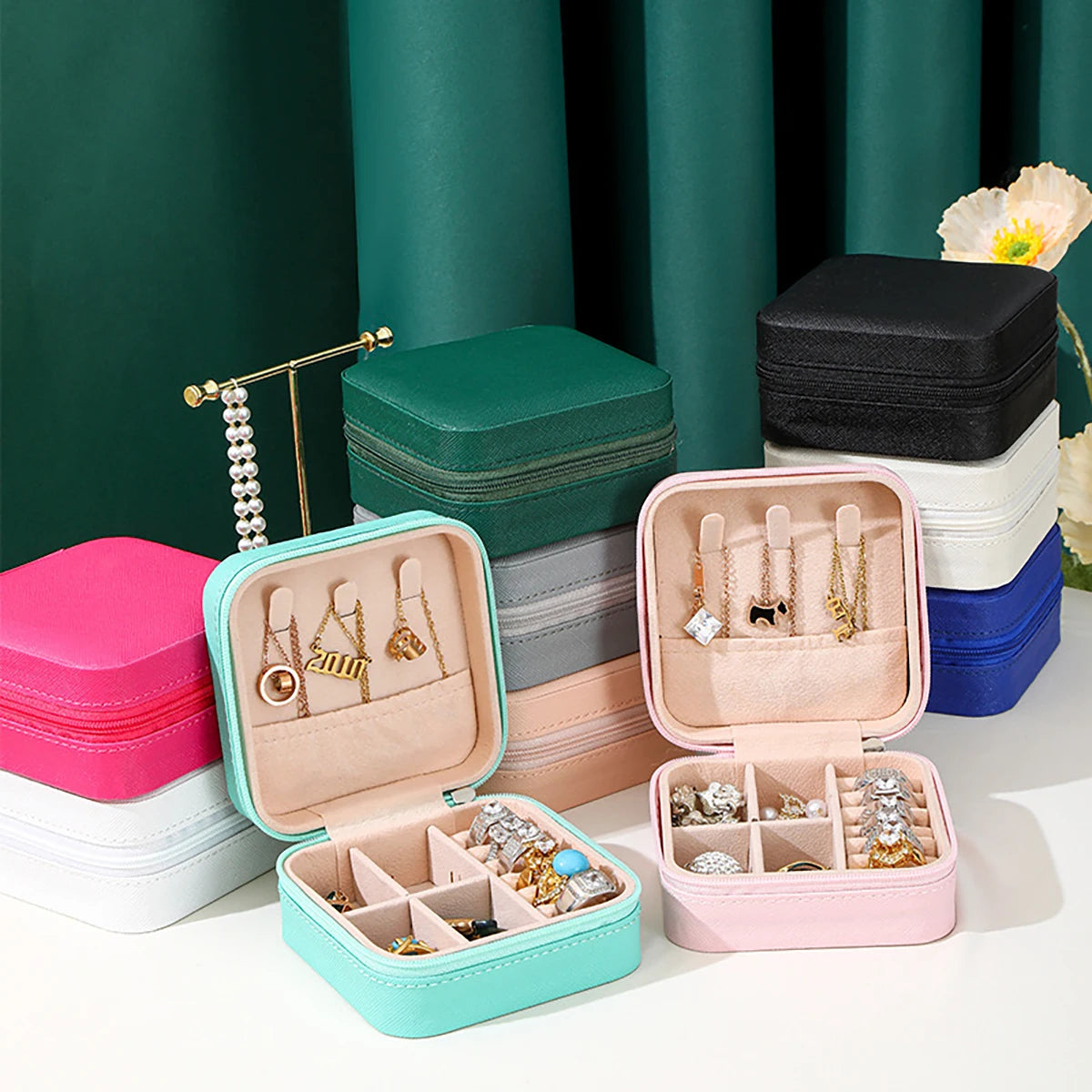 Leather Jewelry Mini Storage Box